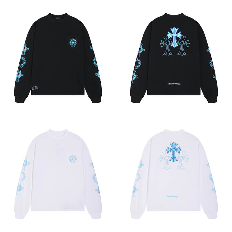 CHROME-HEARTS Men's Long-Sleeve T-shirt Sweatshirt K8018