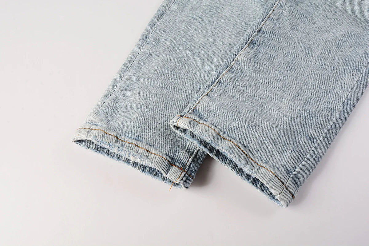 Luxury brand men's streetwear jeans 9010