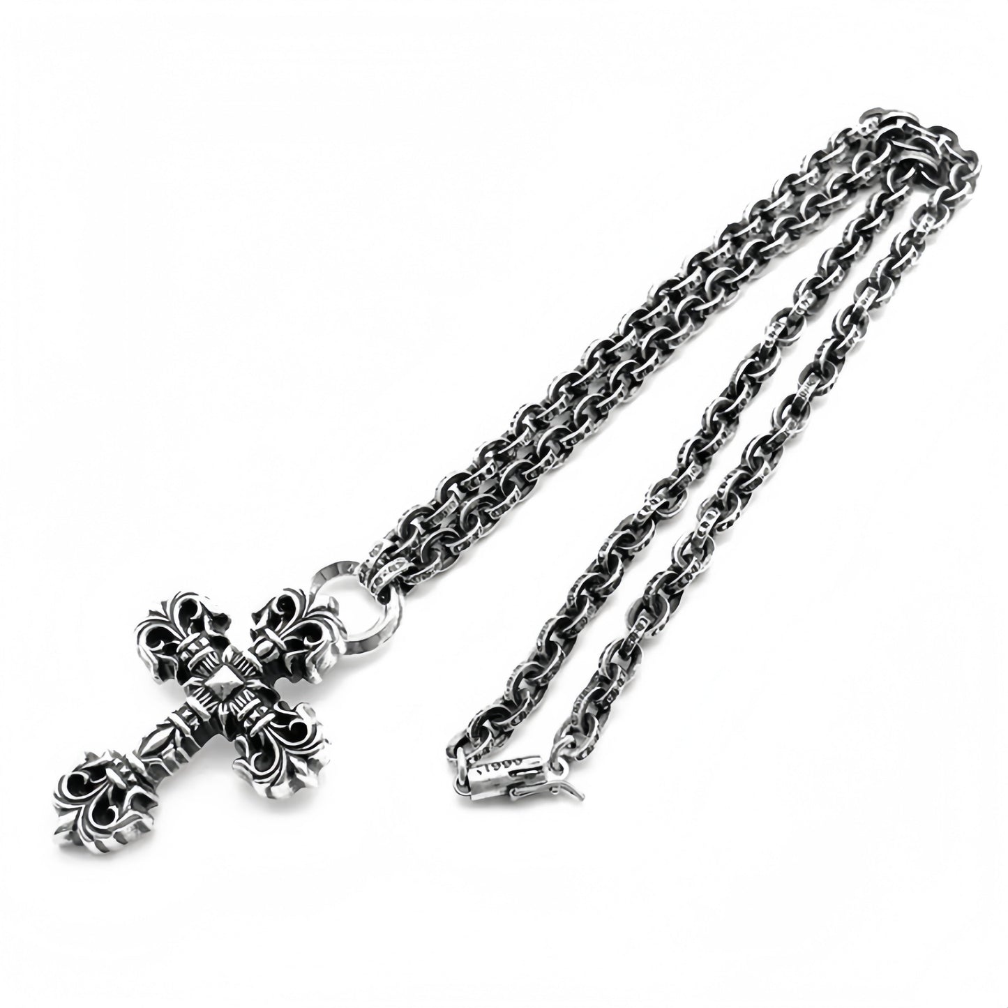 Chrome-Hearts Paperchain Necklace With Dagger Pendant