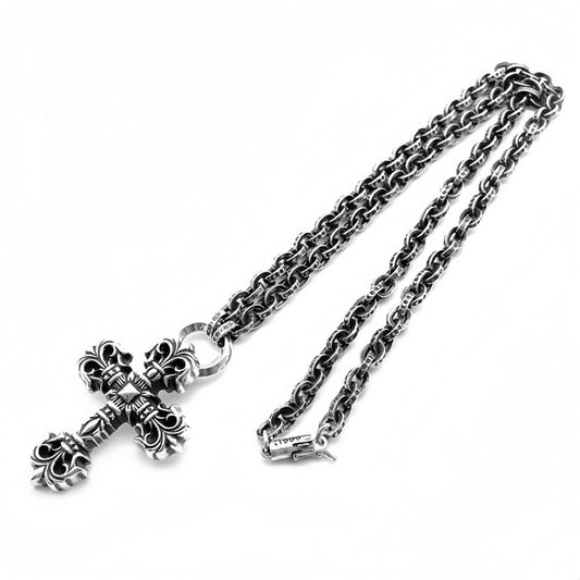 Chrome-Hearts Paperchain Necklace With Dagger Pendant