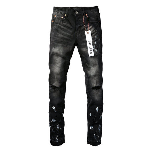 Luxury brand men's streetwear jeans 9002
