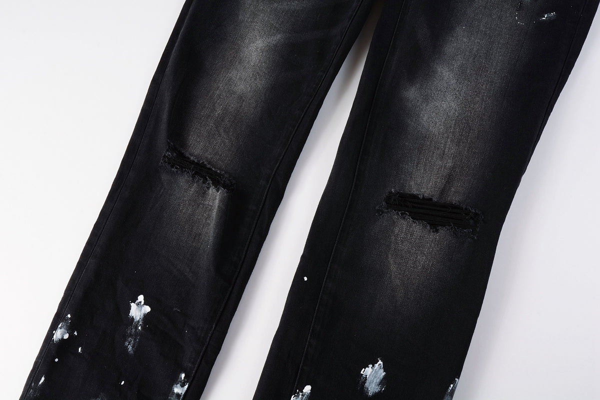Luxury brand men's streetwear jeans 9002