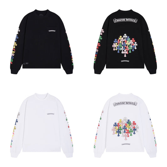 CHROME-HEARTS Men's Long-Sleeve T-shirt Sweatshirt K8015